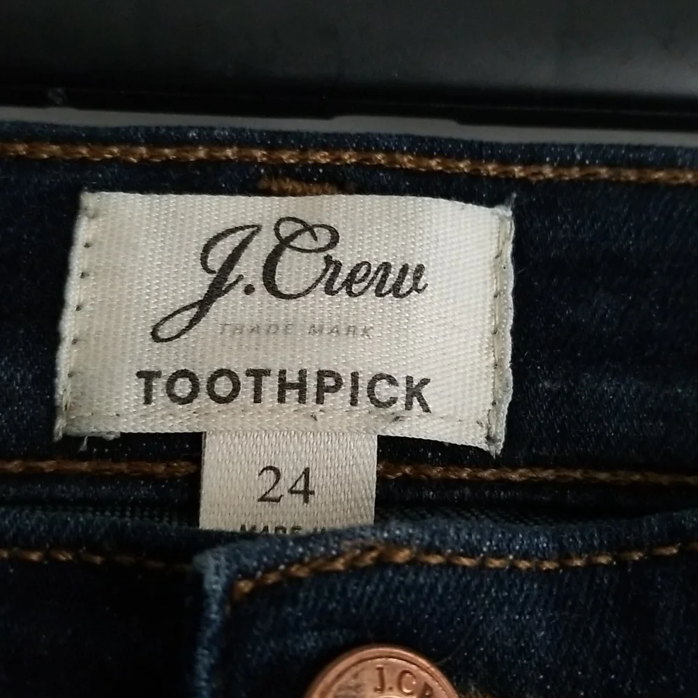 J.Crew Women's Toothpick Dark Wash Jeans